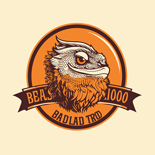 logo of a business that sells bearded dragons, vector art