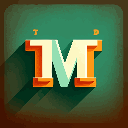 create a clean, minimal, flat, vector logo using the letters "T" and "M"