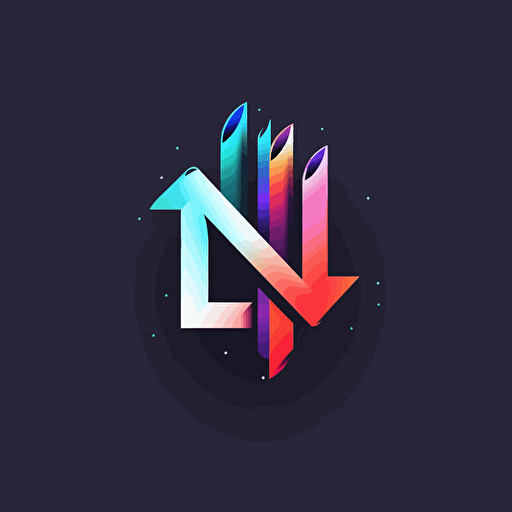 vector logo used two letters D and N, minimalistic, no details