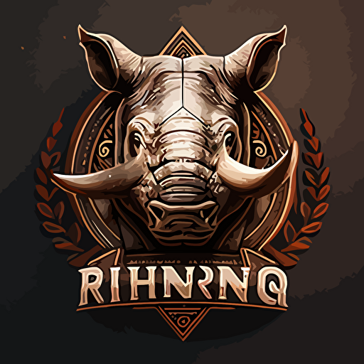 rhino logo vectorial art illustrator