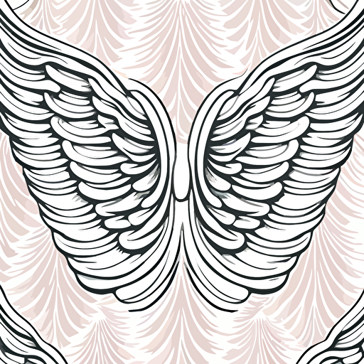 a super simple angel wing pattern to use for a background. vector contour