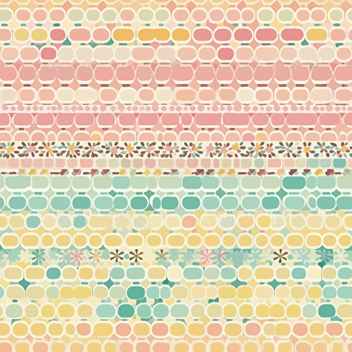 Cute vector wallpaper of tiny flowers, pastel gradient + geometric + abstract
