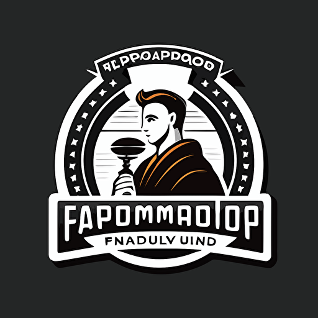 Simple logo design for a comapny called fraudopedia which claims to be the masters of fraud, vector, esports, white background