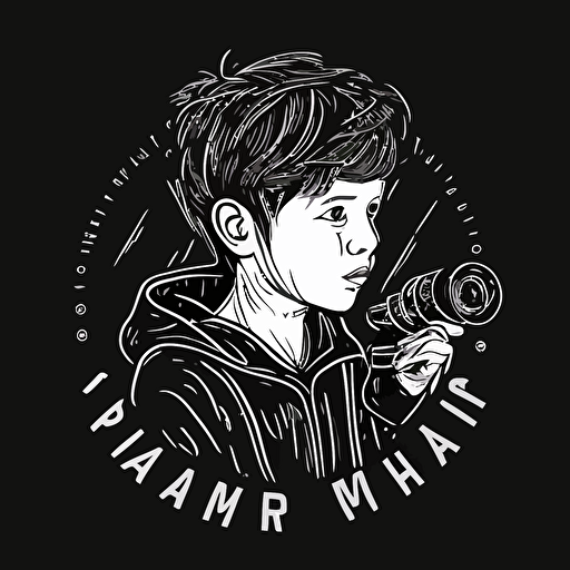 logo for youth filmmaker vector linework, simple and modern