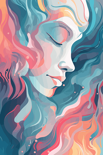 abstract background vector art of a mental energy, soft palette and contrast