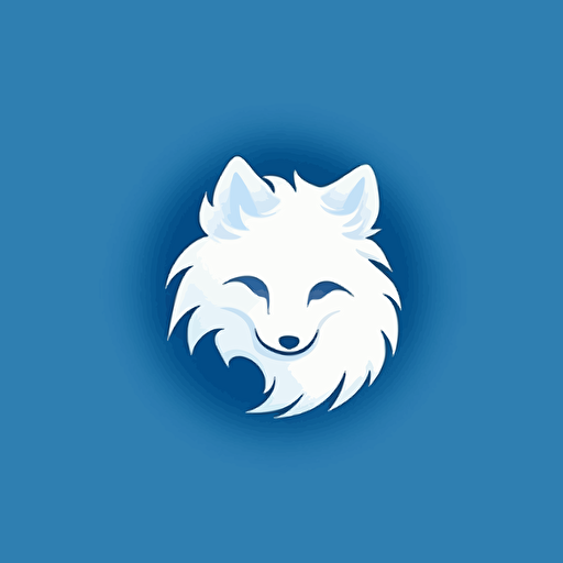 head of arctic fox, minimalist style, simple logo, vector