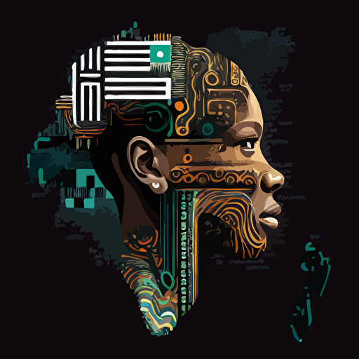An adobe illustrator vector file format, concept to represent artificial intelligence policy in Nigeria