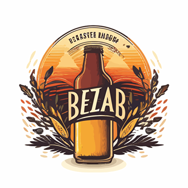 a craft beer vector design that is natures based laid back, adventurous, approachable, and inclusive on a white background