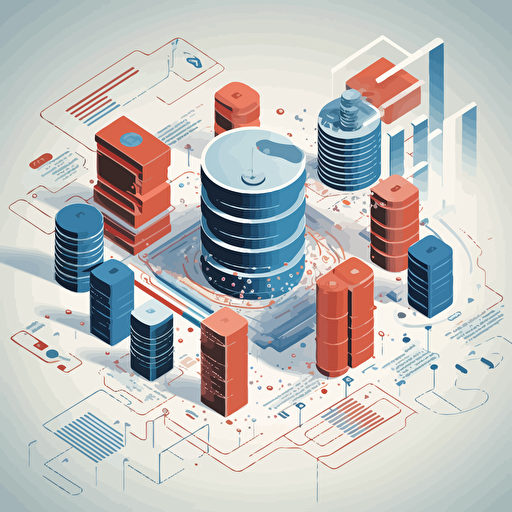 generate a technical diagram which shows a vector database