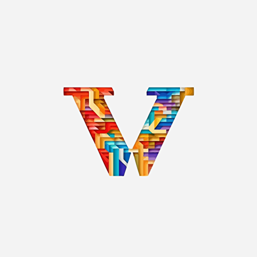 mix of letter "W" and "R" and "D" logo, minimalistic, vector, white background