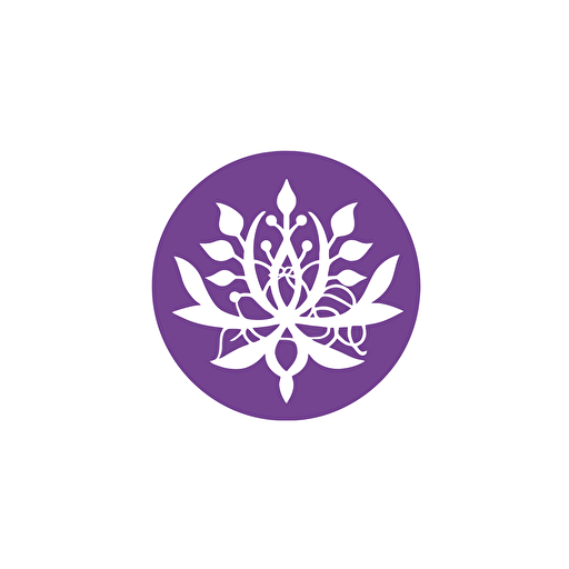 Logo for knitting company, lilac color, vector style, logo style, white background, No text,, png