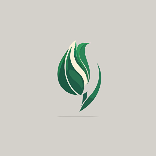 flat design vector minimalistic logo for Green Tulip project, combine symbol of tulip with symbol of study, don’t add text to the design