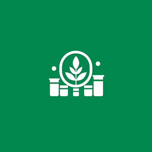 vector pharmacy logo, minimalist green and white logo, simple