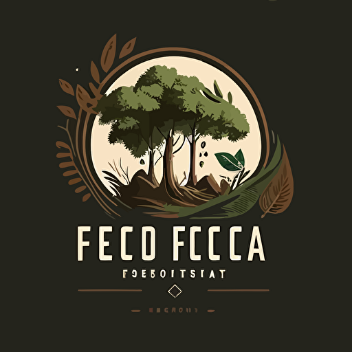 design a logo for project named Eco Vector, minimum details, simple, flat design illustration