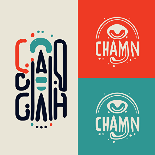 simple iconic logo, guru, chaman, 3 colors, flat, vector, relax, good vibes