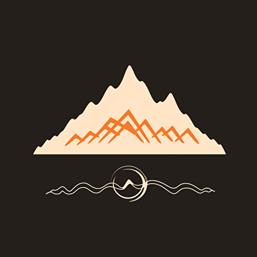 Logo, OM SHAPTA, Hindi styled, vector, waveforms (sine, saw, square), mountain, detailed, 90s