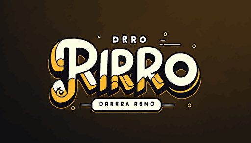 dreko text font 2d drawing cartoon minimal logo, company logo, logo design, vectorial