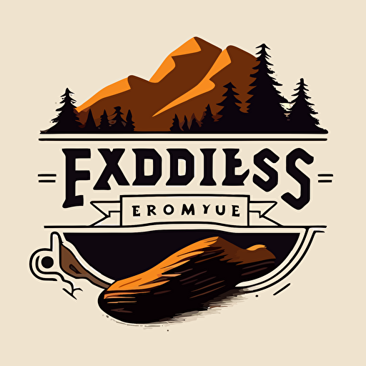 The Explorers' Log. logotype, minimalist, vector, solid color.