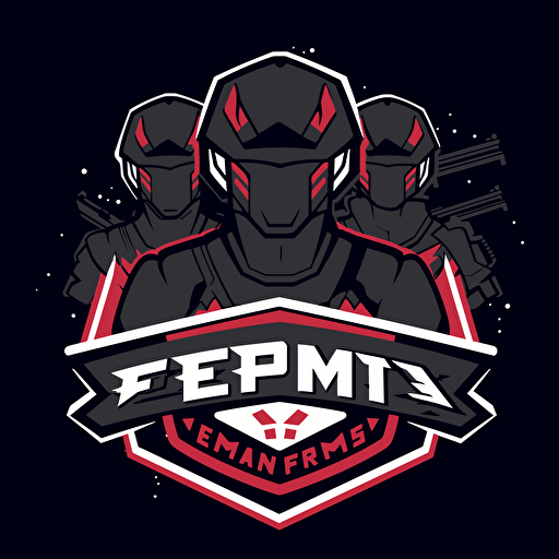 esport team logo, playing apex legnds, counter strike, vectorized, clean