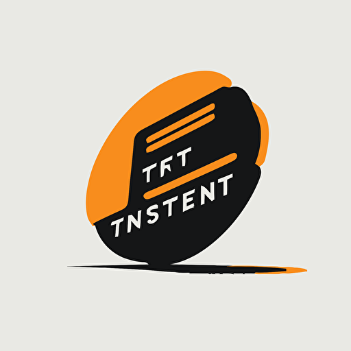 logo vector for nft ticketing platform. featuring white background, minimalist style and modern concept. no text. easy shape. orange and black.