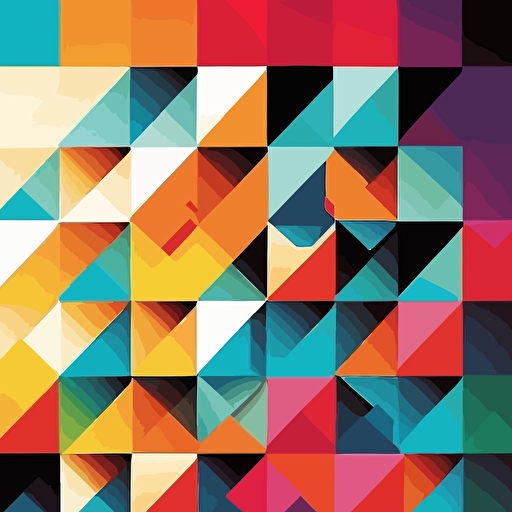 colorful vector art, square tiles