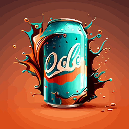 Vector logo, soda can-dle
