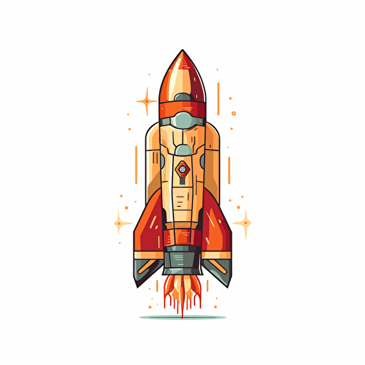 vector drawing of a rocket ship