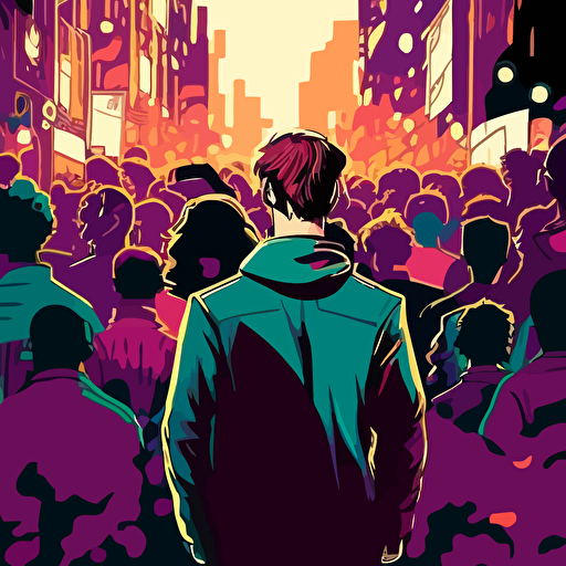 This category contains vector images depicting crowds of people in various settings and situations. The images showcase different sizes of crowds, diverse demographics, and a range of activities such as concerts, protests, sports events, festivals, and more. Each image captures the energy, movement, and diversity of a crowd.