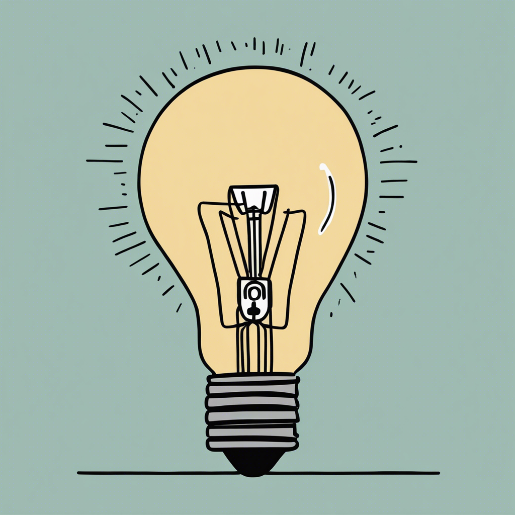 a large lightbulb, illustration in the style of Matt Blease, illustration, flat, simple, vector