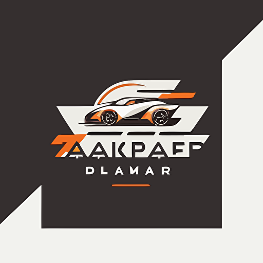 a cool modern and minimalistic car company logo, vector