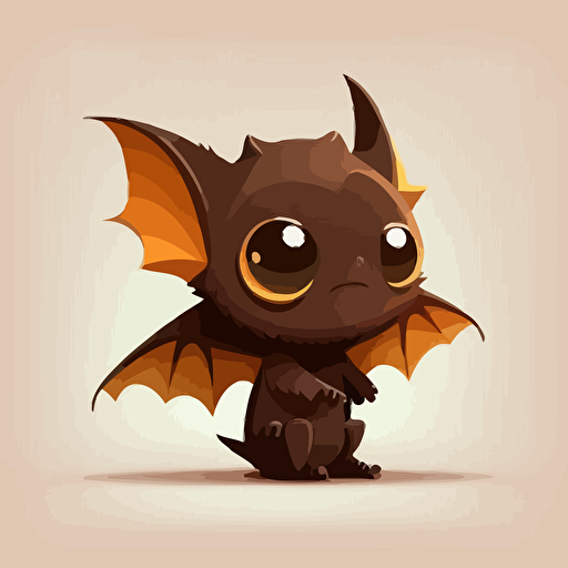 cute bat cartoon vector style