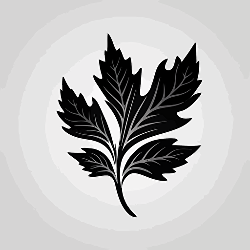 corperate black vector leaf symbol logo