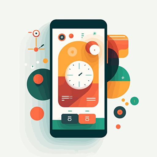 minimalist flat vector illustration of ui design concept
