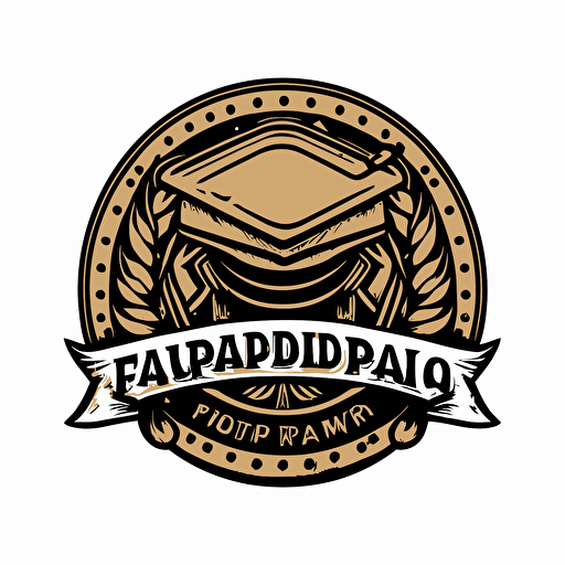 Simple logo design for a comapny called fraudopedia which claims to be the masters of fraud, vector, esports, white background