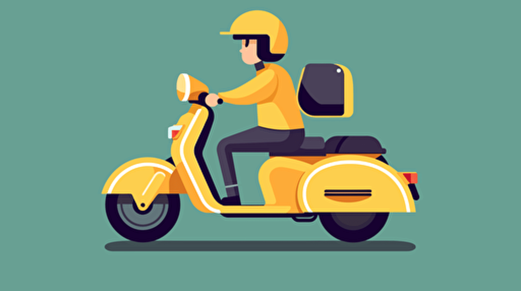 flat image, courier, vector