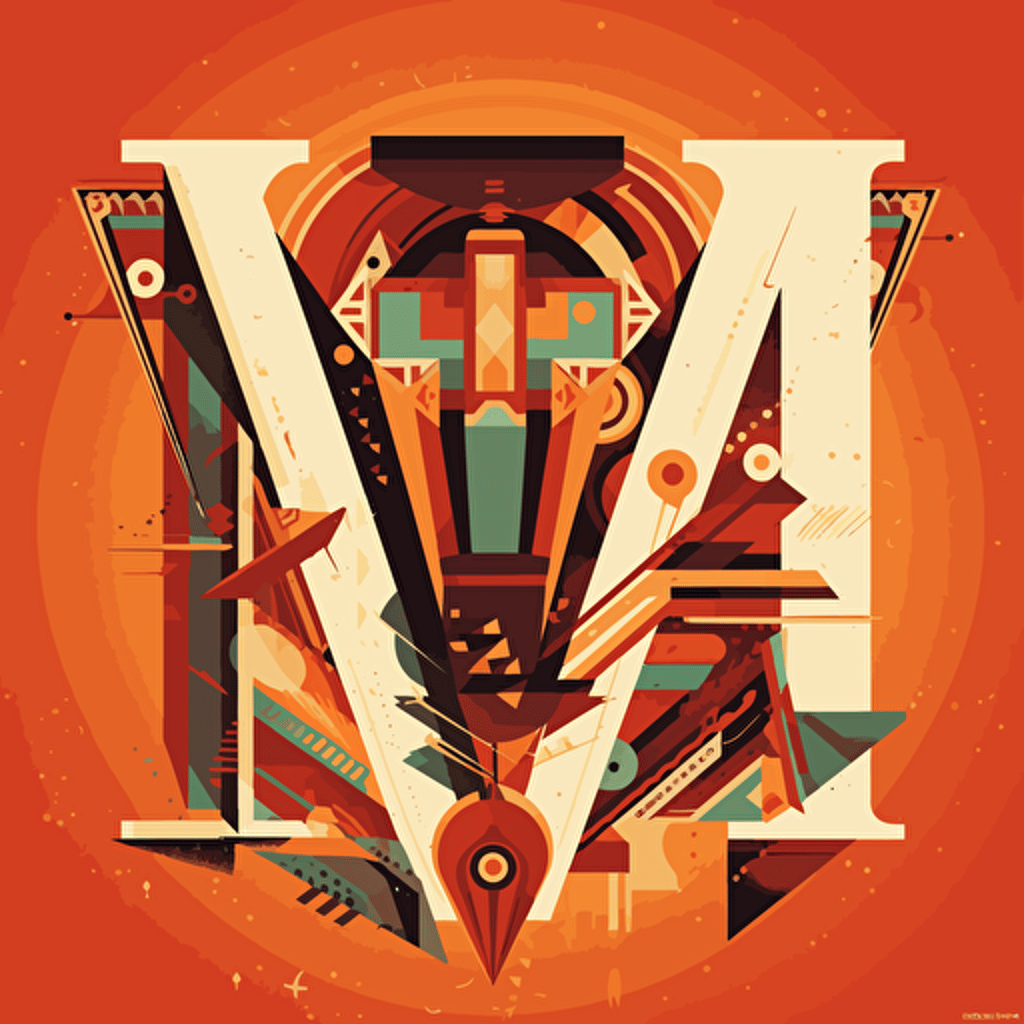the letters "I" "M" "W" futurist vector