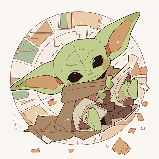 grogu 2d vector design