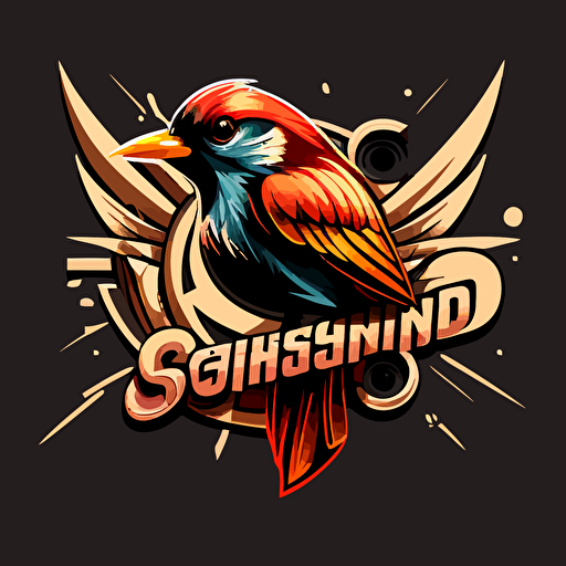 Songbird logo, gaming logo, vector, high resolution, creativity