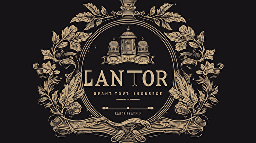logo for manor estate, vector, antique