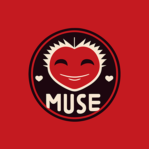 muse, logo, vector, simple, happy, love