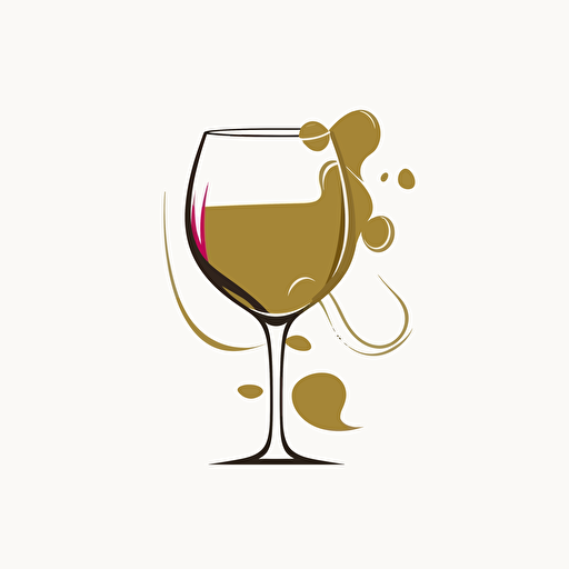 red wine, logo, simple, vector white background, modern, pink