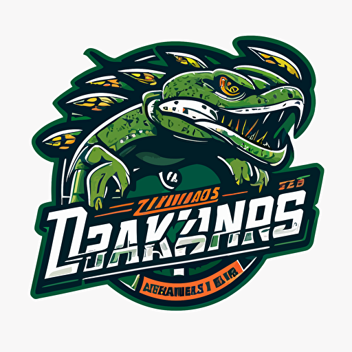 logo design for a pro sports team lizards football sports vector 2d