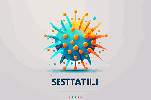 flat vector logo icon, virus capsid, data-stream, corporate business logo template design, minimalist, modern logo