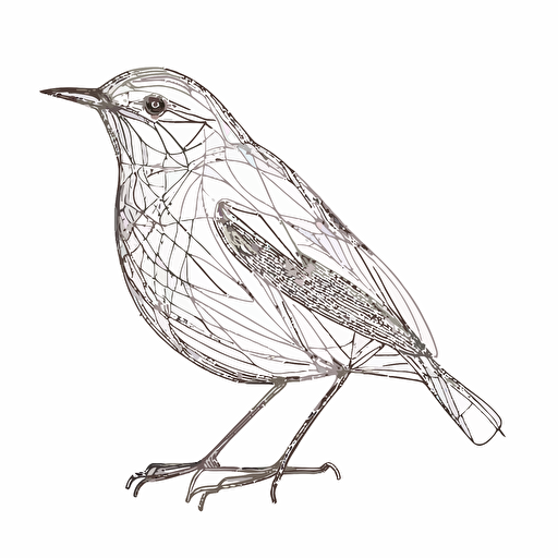 single line vector drawing of a bird by Differantly and Boris Schmitz