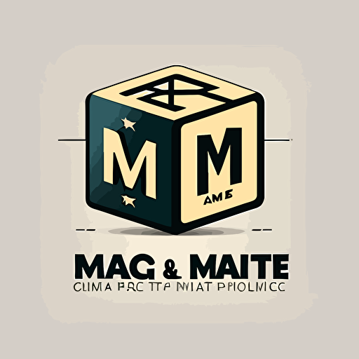 make M&P company logo, vector, electrical appliance business, simple, cube
