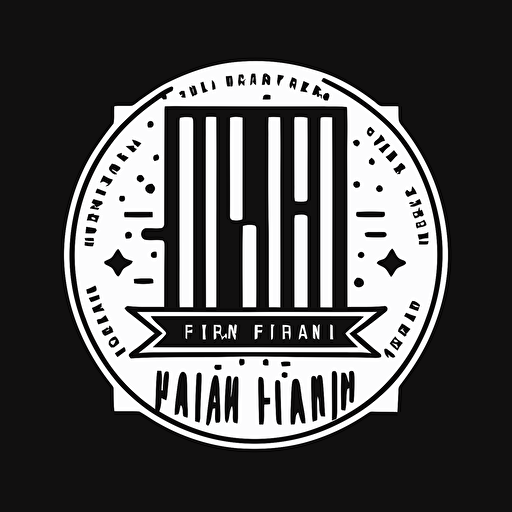 a emblem logo for a fashion brand, hip, young, urban, flat design, black and white, iconic, simple, vector