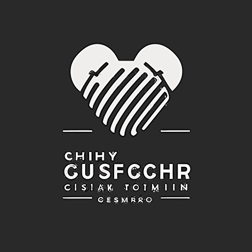 make a logo vector about fashion brand called "gymcrush", use a line heart and dumbbells together, use black white color, minimal, line vector, high fashion, simple, sporty and rich,