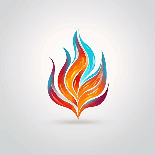 logo blatt in form einer flamme und wasertropfen auf weißem hintergrund, vector