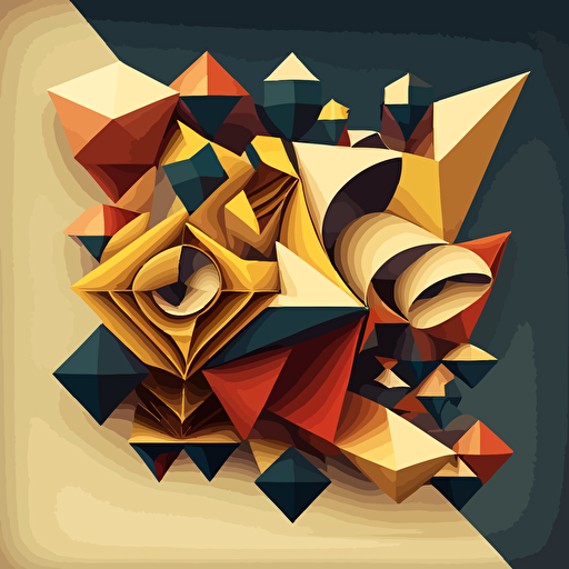 geometrical shapes abstract vector art design