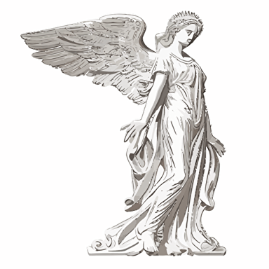 angel white background, vector style